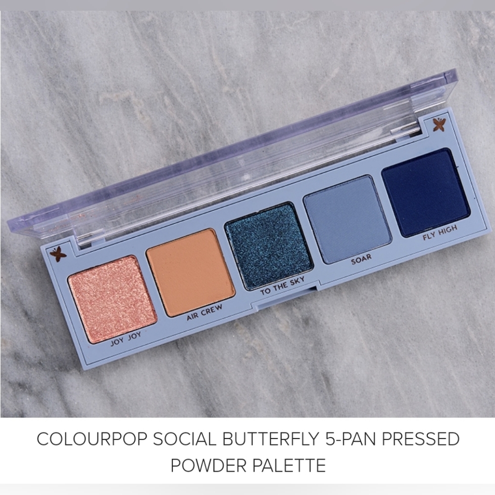 Colourpop eyeshadow quint in social butterfly - DISCONTINUED - NEW